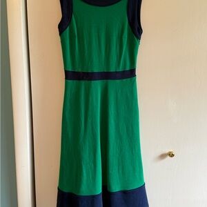 Lands' End Green and Navy Dress